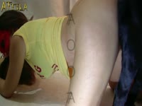 Animal Video - Sexy girl trying out her pet's cock in her pussy